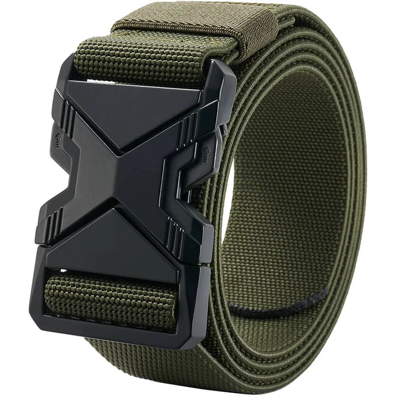 LionVII Tactical Belt, Elastic Stretch Military 1.5' Web Belt with Heavy Duty Quick Release Buckle for Waist Size Below 48' - This quick release elastic belt for men is durable comfortable &amp; breathable for outdoor sports & - LionVII Professional Gear