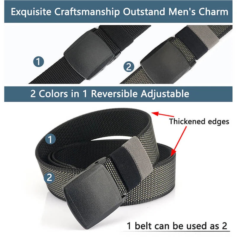 LionVII Mens Belt Web with Plastic Buckle for Work & Golf, Trim to Fit 28-49' Waist - Product Features:

Corrosion resistance, Oxidation resistance;

500lbs Tensile Strength (800D Nylon) - LionVII Professional Gear