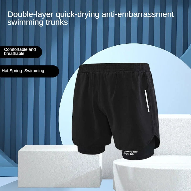 LionVII Mens Swim Trunks with Compression Liner -  - LionVII Professional Gear