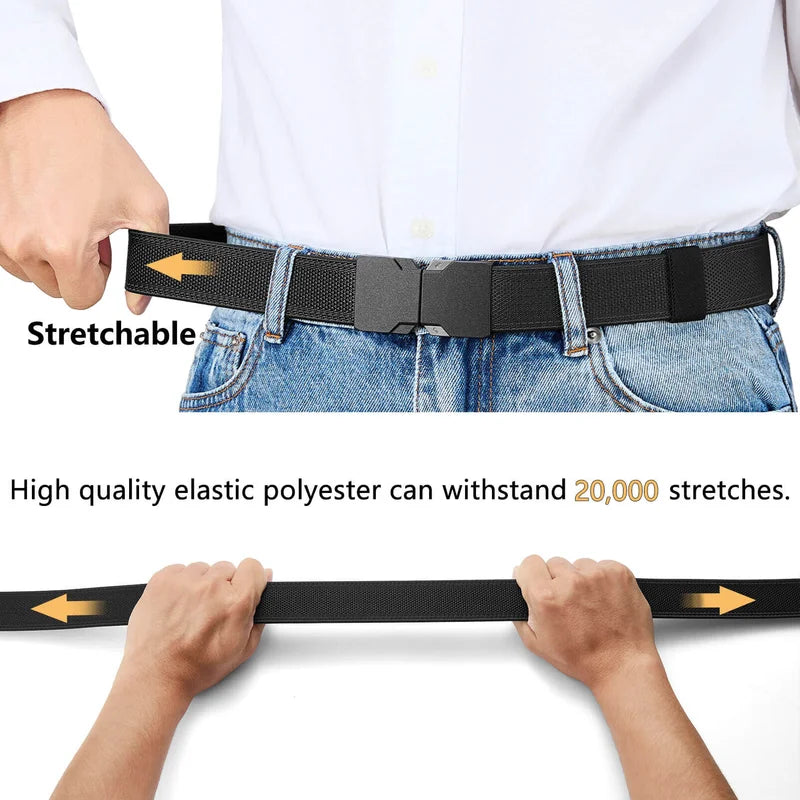 LionVII Elastic Men Belt, Stretch Belts with Quick Release Buckle Fit Through Belt Loops, Adjustable Trim to Fit 28-48' Waist - Product Demensions:
Belt Size(Approx):Total Length(included buckle):52'; Strap Width:1 3/8'.
Product - LionVII Professional Gear