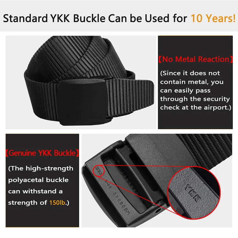 LionVII Mens Belts Web with Plastic Buckle Breathable for Work Travel, Trim to Fit 28-49' Waist. - Product Features:1,Corrosion resistance, Oxidation resistance;2,Strong strap(twice as strong as the - LionVII Professional Gear