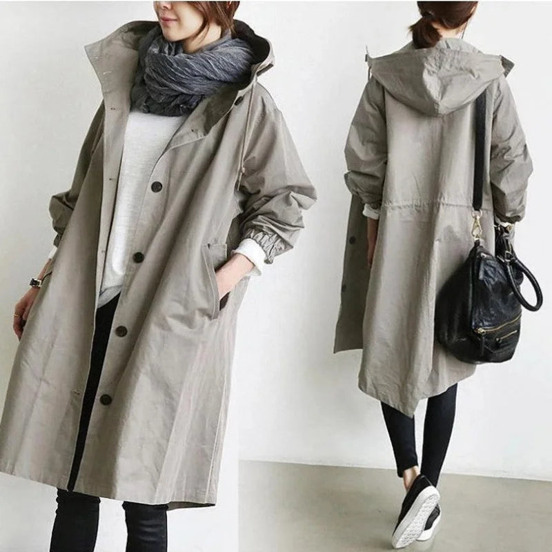LionVII Gaberdines Coat - 秋装休闲款式风衣女中长款小个子2020新款气质收腰8色8码长袖外套 - LionVII Professional Gear