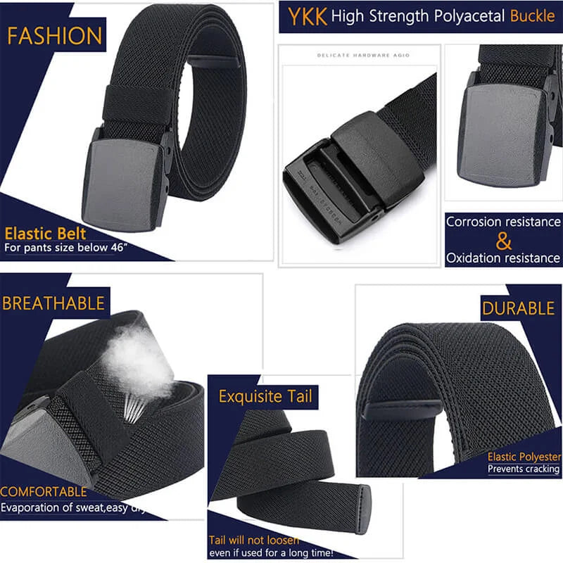 LionVII Men's Elastic Stretch Belts with Plastic Buckle for Outdoor, Fit 27-46' Waist - Product Features:
1,Corrosion resistance, Oxidation resistance;
2,Strong elastic braided canvas fabr - LionVII Professional Gear