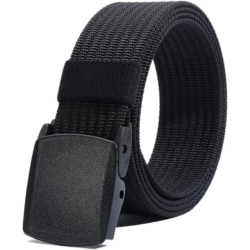 LionVII Men's Nylon Web Belt with YKK Plastic Buckle - Breathable and Durable Waist Strap for Work, Outdoor Sports and More - Adjustable Trim to Fit 28-49" Waist