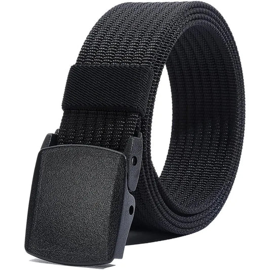 LionVII Men's Nylon Web Belt with YKK Plastic Buckle - Breathable and Durable Waist Strap for Work, Outdoor Sports and More - Adjustable Trim to Fit 28-49" Waist