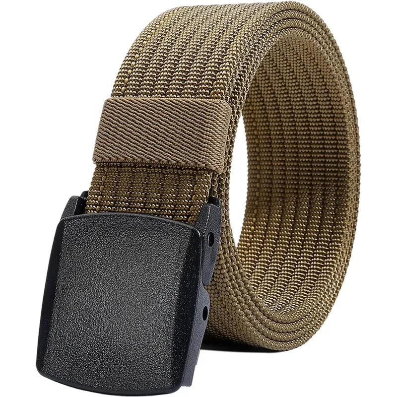 LionVII Men's Nylon Web Belt with YKK Plastic Buckle - Breathable and Durable Waist Strap for Work, Outdoor Sports and More - Adjustable Trim to Fit 28-49" Waist