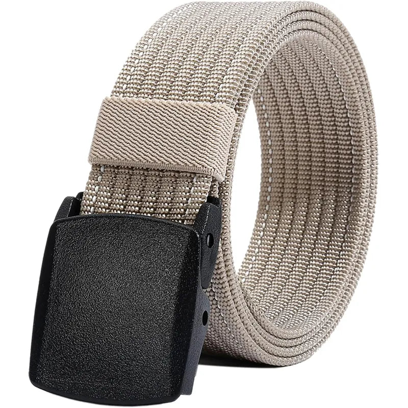 LionVII Men's Nylon Web Belt with YKK Plastic Buckle - Breathable and Durable Waist Strap for Work, Outdoor Sports and More - Adjustable Trim to Fit 28-49" Waist