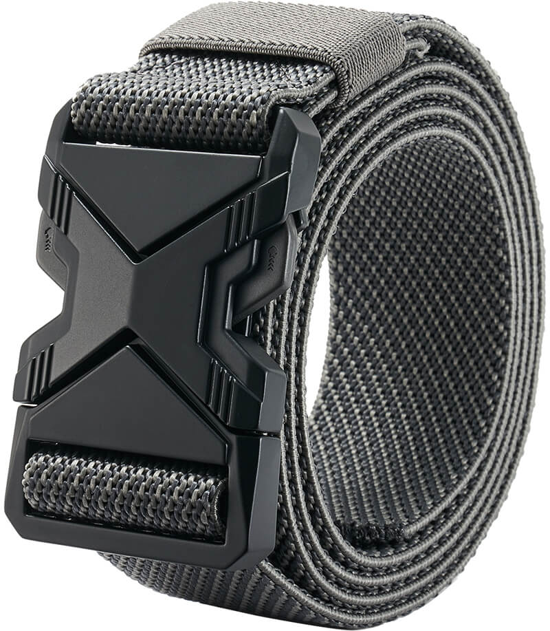 LionVII Tactical Belt, Elastic Stretch Military 1.5" Web Belt with Heavy Duty Quick Release Buckle for Waist Size Below 48"