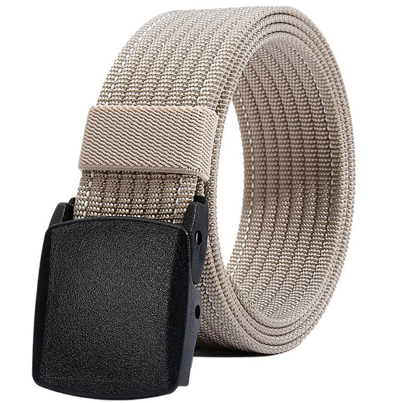 Men's Nylon Belt, Military Belts Breathable Webbing Canvas Belt with Plastic Buckle, Easy Trim to Fit 27-46" Waist - LionVII