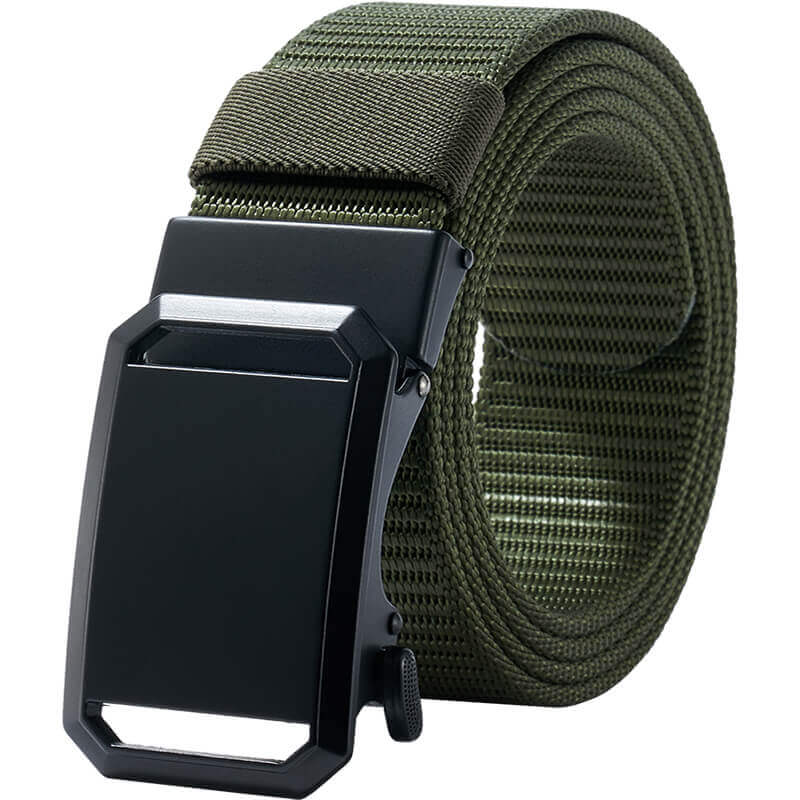 Ratchet Belts for Men, 1 3/8" Nylon Fabric Strap Belt with Click Buckle, Adjustable Trim to Fit 27- 46" Waist - LionVII